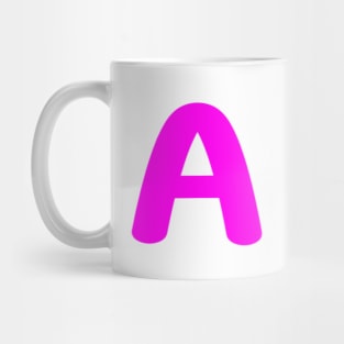 Pink Letter A Mug